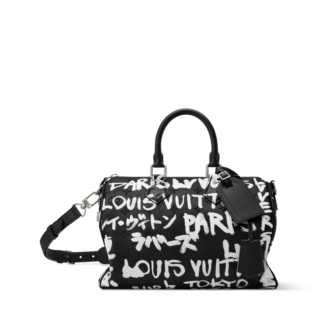 Speedy P9 Bandoulière 30 Scribble Autres Cuirs Monogram - Leather